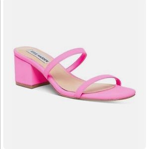 Steve Madden Women's Issy Block Heel Slide Sandal Pink Size 8.5 never worn.